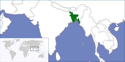 Karte Bangladesch. Abbildung: Wikipedia; Paul Gronert