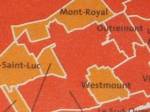 Kartenausschnitt mit 'Inseln' im Montrealer Stadtgebiet. Foto: Paul Morf Gronert